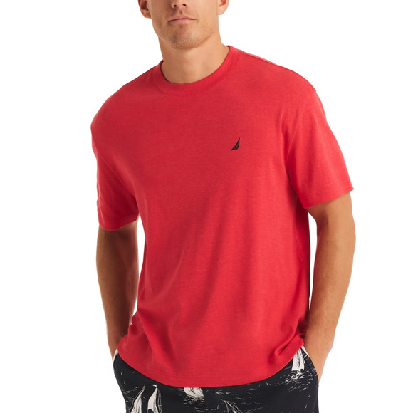 Nautica Men Single Dye Sleep T-Shirt Tango Red Size S - Picture 1 of 1